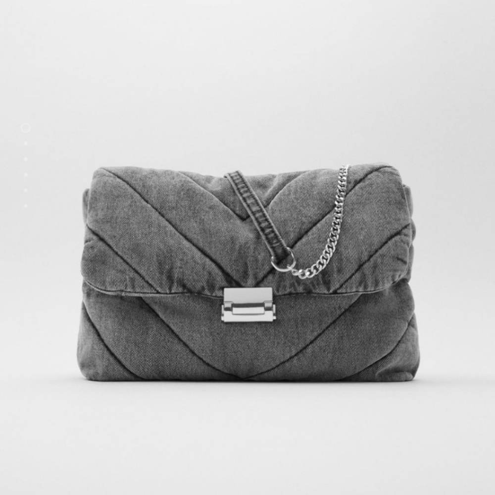 ZARA GREY DENIM BAG